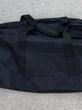 DALIX Large Duffle Bag Black Weekender Gym Crossbody Strap Handle